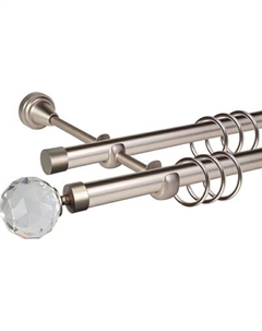Карниз для штор АС ФОРОС Grace D19Г/19Г + наконечники Кристалл Ас форос