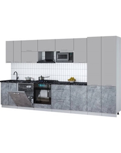 Кухонный гарнитур Интерлиния Мила Gloss 3.7-ПМ2