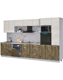 Кухонный гарнитур Интерлиния Мила Лайт 3.6-ПМ1