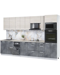 Кухонный гарнитур Интерлиния Мила Лайт 3.2-ПМ3