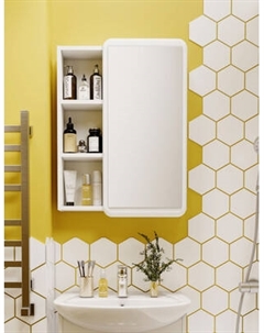 Шкаф с зеркалом для ванной Runo Капри 55