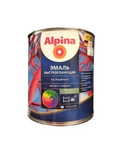 Грунт-эмаль Alpina Быстросохнущая по ржавчине. База 3