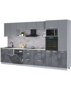 Кухонный гарнитур Интерлиния Мила Лайт 3.6-ПМ1