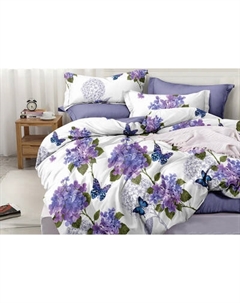 Комплект постельного белья Luxsonia Гортензии Евро / Ви23-0304/220