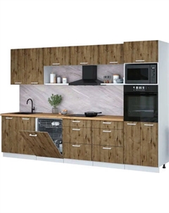 Кухонный гарнитур Интерлиния Мила Лайт 3.2-ПМ1