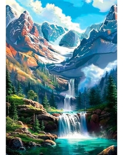 Набор алмазной вышивки Школа талантов Озеро в горах / 10656181