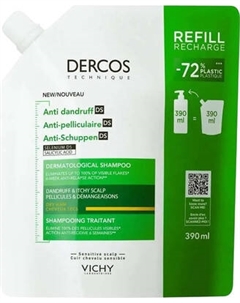 Шампунь для волос Vichy Dercos Против перхоти для сухих волос. Сменный блок