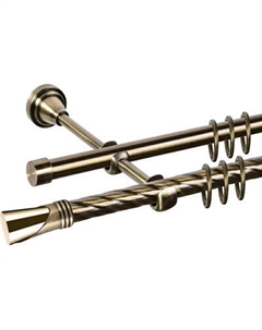 Карниз для штор АС ФОРОС Grace D19К/19Г + наконечники Вега Ас форос