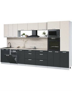 Кухонный гарнитур Интерлиния Мила Лайт 3.7-ПМ3