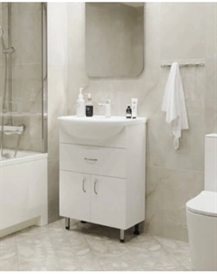 Тумба с умывальником Mixline Мистраль-60 556883 + Уют 60