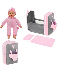 Пупс с аксессуарами Bambina Bebe 3в1 с кроваткой / BD2117 Bambina bebe