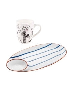 Кружка с блюдцем Perfecto Linea Marine + Funny Animals 17-103300/1 Perfecto linea