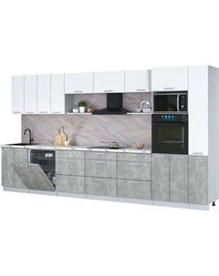 Кухонный гарнитур Интерлиния Мила Лайт 3.9-ПМ1