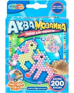 Развивающая игра MultiArt квамозаика 200 бусин мистические единороги / AB-120538 Multiart