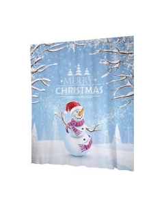 Шторка-занавеска для ванны JoyArty Веселый снеговик / sc_20299 Joyarty