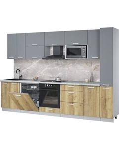 Кухонный гарнитур Интерлиния Мила Лайт 3.1-ПМ2