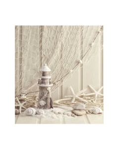 Шторка-занавеска для ванны JoyArty Маяк с декорациями / sc_9000 Joyarty