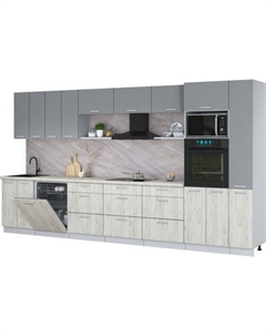 Кухонный гарнитур Интерлиния Мила Лайт 3.9-ПМ1