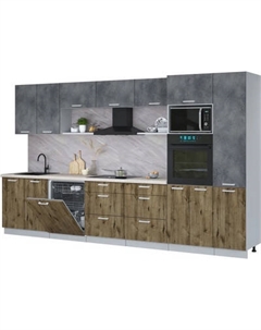 Кухонный гарнитур Интерлиния Мила Лайт 3.6-ПМ1