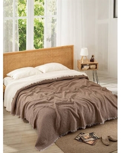 Плед Karven Пике муслиновый евро 220x240 / PL035 CLASSICAL v4/Kahve