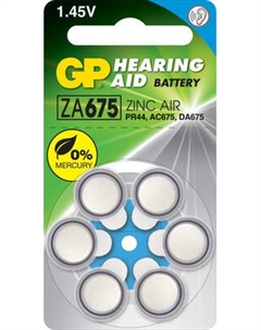 Комплект батареек GP Batteries ZA675F-ELTD6 Gp batteries