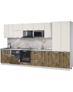 Кухонный гарнитур Интерлиния Мила Лайт 3.7-ПМ2