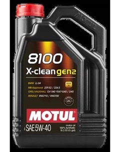 Моторное масло Motul 8100 X-Clean gen2 5W40 / 109762