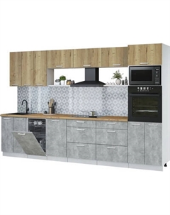 Кухонный гарнитур Интерлиния Мила Лайт 3.3-ПМ3