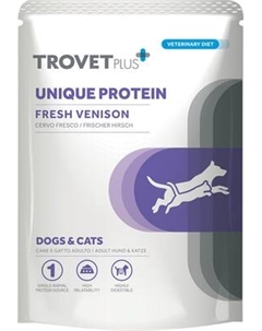 Влажный ветеринарный корм для собак Trovet Plus Pouch Unique Protein Venison Trovet plus