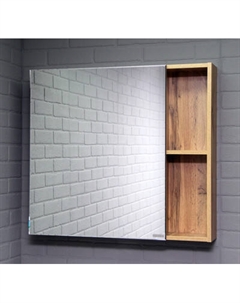 Шкаф с зеркалом для ванной Домино Craft 80