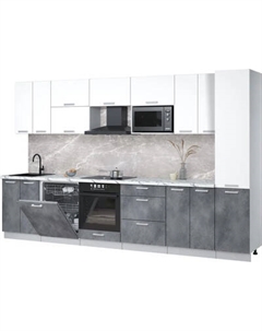 Кухонный гарнитур Интерлиния Мила Лайт 3.4-ПМ2