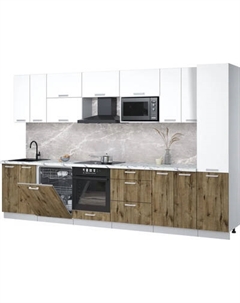 Кухонный гарнитур Интерлиния Мила Лайт 3.4-ПМ2