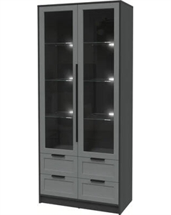 Шкаф с витриной Интерлиния Концепт Тренд КТ-ШВ2 с подсветкой