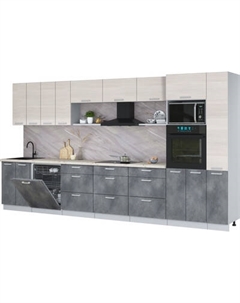 Кухонный гарнитур Интерлиния Мила Лайт 3.9-ПМ1