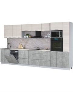 Кухонный гарнитур Интерлиния Мила Лайт 3.9-ПМ1