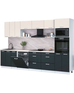 Кухонный гарнитур Интерлиния Мила Лайт 3.3-ПМ1-2