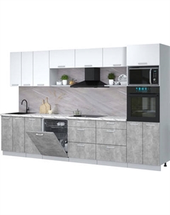 Кухонный гарнитур Интерлиния Мила Лайт 3.4-ПМ1-2