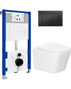 Инсталляция с подвесным унитазом Lauter Square 21901001 + кнопка 219704J