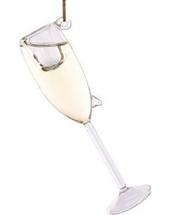 Елочная игрушка Kurt S. Adler Christmas 2024. Бокaл шампанского / D3239 Kurt s. adler