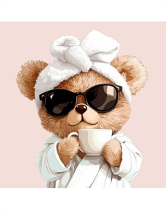 Набор алмазной вышивки Феникс+ Мишка с кофе / 71439 Feniks