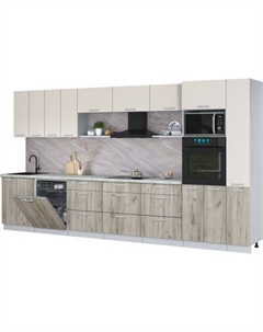 Кухонный гарнитур Интерлиния Мила Лайт 3.9-ПМ1