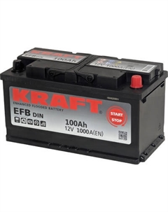 Автомобильный аккумулятор KrafT EFB R+ 1000A / EFB-L5 Kraft