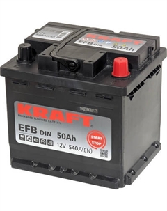 Автомобильный аккумулятор KrafT EFB R+ 540A / EFB-L1 Kraft