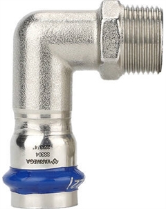 Угольник соединительный Varmega Inox Press НР 22х1/2 раструбный / VM715002204