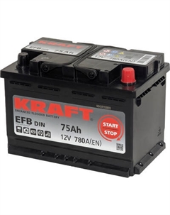 Автомобильный аккумулятор KrafT EFB R+ 780A / EFB-L3. Kraft