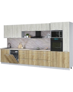 Кухонный гарнитур Интерлиния Мила Лайт 3.9-ПМ1