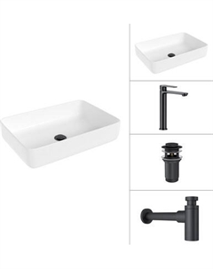 Умывальник со смесителем Lauter 21487-50 + Moon 21СК8691BS + сифон 21635B + дон.клапан 21190B