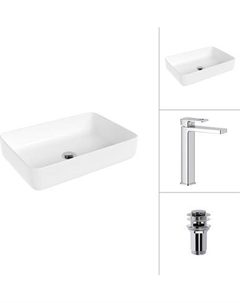 Умывальник со смесителем Lauter 21487-50 + Cascade 21СК0655C с донным клапаном 21190CH