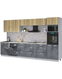 Кухонный гарнитур Интерлиния Мила Лайт 3.6-ПМ1-2