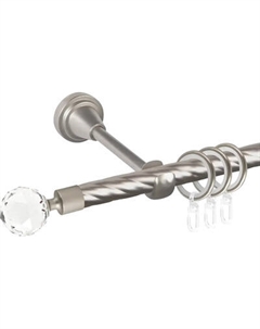 Карниз для штор АС ФОРОС Grace D19К + наконечники Кристалл Ас форос
